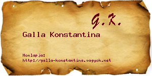 Galla Konstantina névjegykártya